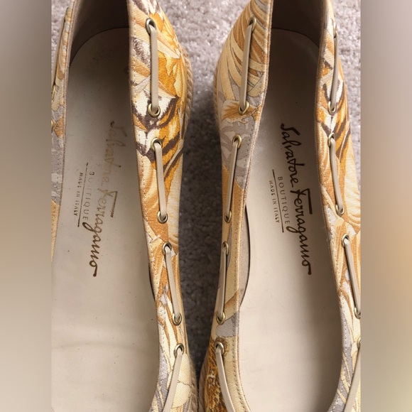 Salvatore Ferragamo Leopard Floral Espadrilles Sandals 8 4A - Picture 3 of 14